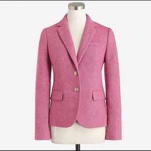 JCrew Schoolboy herringbone pink jacket